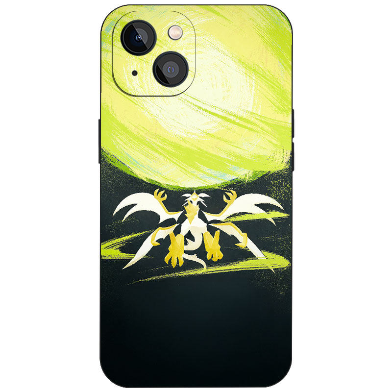 光辉奈克洛兹玛黄绿粗笔触剪影手绘插画手机壳适用于iPhone17ProMax苹果16卡通动漫迷磨砂硅胶磁吸防摔保护套