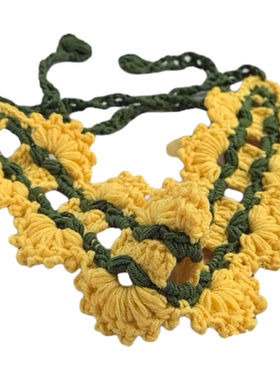 森系油菜花花朵发带氛围感头饰