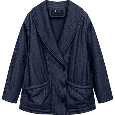 播西装领棉服女商场同款