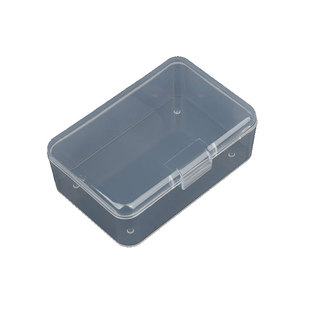 零件盒 牙线盒透明盒子长方形有带盖白色PP盒子银行卡收纳盒 R674
