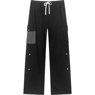 bosie伯喜2025春新款休闲卫裤男情侣百搭工装时尚运动直筒裤潮