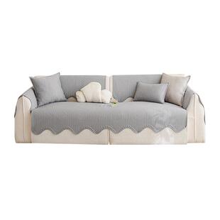 夏季冰丝沙发垫凉席坐垫2026新款夏天沙发凉垫防滑高级感直排盖布