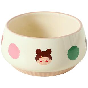 川岛屋可爱陶瓷饭碗家用高颜值儿童餐具酸奶碗盘子面碗汤碗碟套装