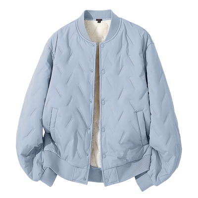 班尼路S&K棒球领加绒保暖棉服男