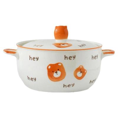 小熊汤盆可爱陶瓷泡面碗