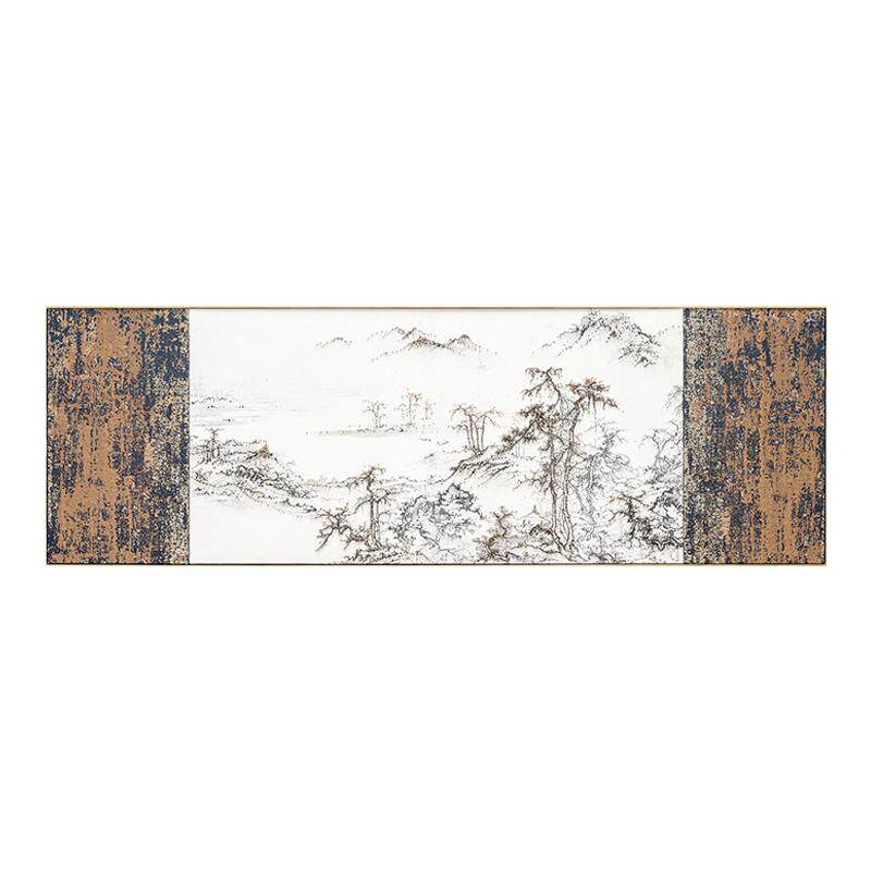新中式风山水手工制作钉子装饰画