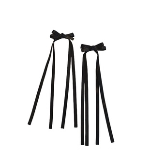 你好星期六任敏同款蝴蝶结发夹长飘带一对千金头饰少女黑丝带发卡