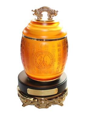 琉璃茶叶罐百福图教师节礼物摆件