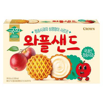 CROWN克丽安苹果味夹心华夫饼干