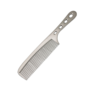 不生绣太空铝剪发梳美发钢梳子超薄平头男发梳发型师专业女士理发