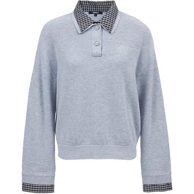 ONLY宽松落肩拼接假两件针织衫