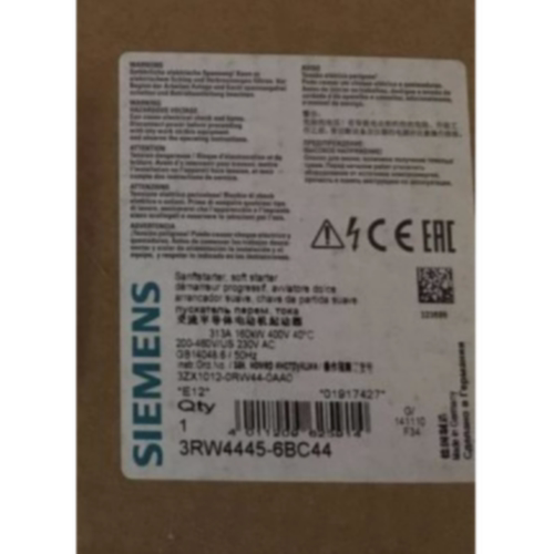 议价3RW4445-6BC44西门子软起动器原装正品 3RW44456BC44现货议价
