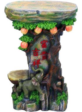 工艺品树脂底座置物架假山流水