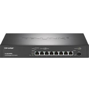 普联TP-LINK TL-SE2109PB 8口2.5G云管理PoE++交换机万兆SFP+光口大功率90W供电802.3bt链路聚合端口汇聚VLAN