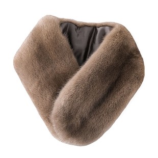 韩版新品水貂围巾女秋冬保暖短脖套整貂皮吸扣毛领气质围脖真毛