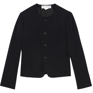 IT CDG COMME des GARCONS GIRL女装无领西装夹克复古气质外套
