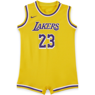 耐克洛杉矶湖人队詹姆斯婴童美式连体衣夏季男童NIKE NBA HM3855