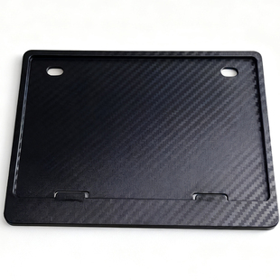 新交规摩托车牌照架碳纤维后牌照框踏板车牌边框尾牌通用加厚实心