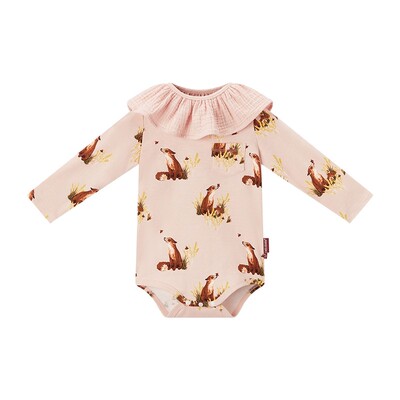 Milkbarn新生儿长袖包屁衣