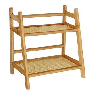 杯架杯子收纳置物架双层桌面杯具水杯架ins实木复古台面收纳架子