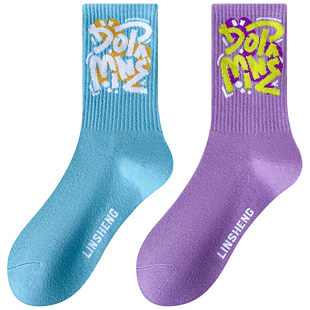 袜子女款春夏纯棉中筒防臭2026新款爆款时尚潮流高腰女士运动长筒