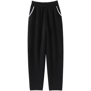 又一神裤！值得狂宠~大克重纯山羊绒裤子女外穿休闲针织裤子加厚