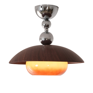 法式复古风阳台过道吸顶灯侘寂中古胡桃木纹玄关走廊入户衣帽间灯