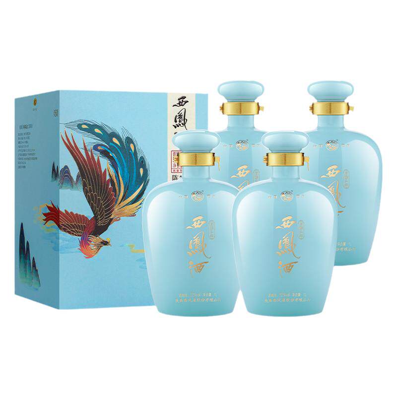 西凤酒52度陈酿头曲大坛酒1L*4坛