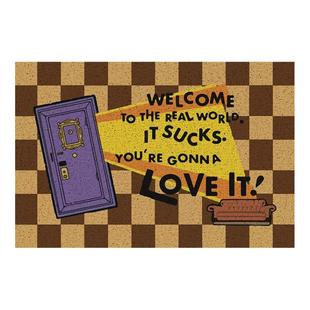 趣味创意老友记进门地垫创意入户门脚垫pvc丝圈地毯玄关门口耐脏