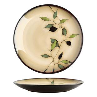 舍里竹叶陶瓷碗盘子组合餐具家用复古日式窑变釉个性创意面碗汤碗