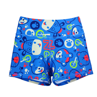 夏季crossfit短裤克莱熊三分裤女高腰提臀训练速干运动跑步健身裤