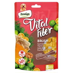 Dentalight果蔬纤维牙刷果蔬味狗狗洁牙棒泰迪小型犬洁齿磨牙棒