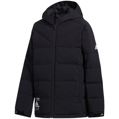 Adidas/阿迪达斯正品大童保暖运动中长款连帽羽绒服 EH4167