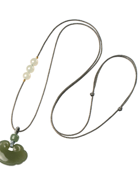 保真老坑和田玉百搭锁骨链小众