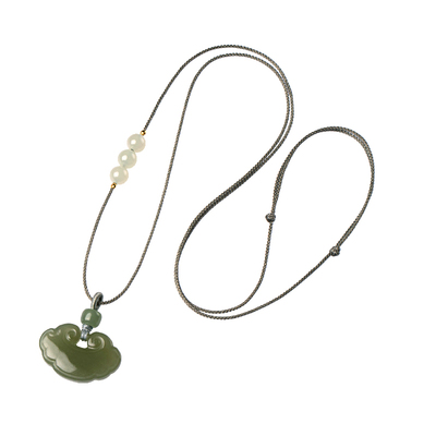 保真老坑和田玉百搭锁骨链小众