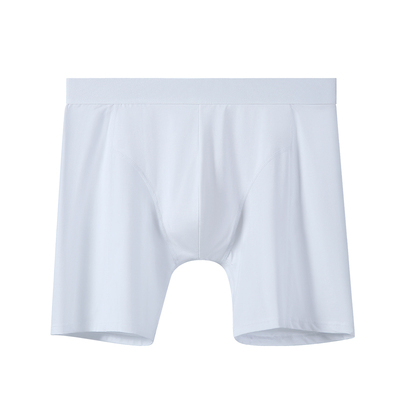 真维斯纯棉加长防磨腿男士内裤男款抗菌白色运动不摩擦五分短裤头