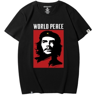 KERWATS切格瓦拉t恤人物图案印花潮牌夏季大码男女情侣无性别短袖