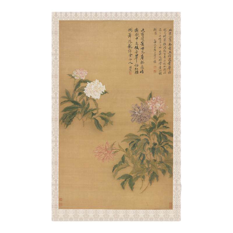 恽寿平富贵牡丹图复制装饰画