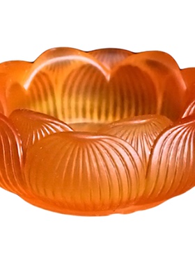 古法琉璃莲花烛台酥油灯