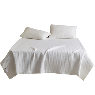 韩国ins纯棉床盖三件套四季通用透气榻榻米全棉加厚夹棉绗缝床单