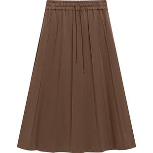 【播奥莱】播美拉德抽绳半裙商场同款冬A字伞裙BDQ4BD1769