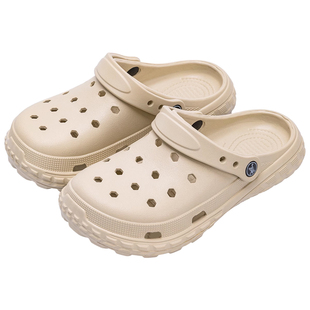 洁丽雅司机开车洞洞鞋男款夏季外穿海边沙滩防滑防臭踩屎感拖鞋女