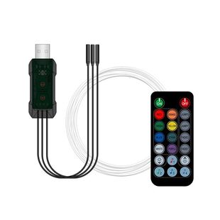 氛围灯汽车免接线冷光线车内装饰灯七彩声控光条USBLED中控车门灯