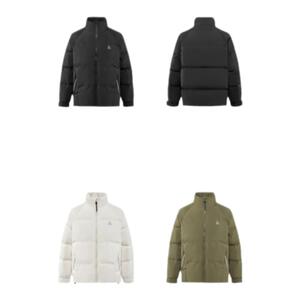 森马羽绒服男2024冬季新款户外肌理感印花外套宽松插肩袖立领潮流