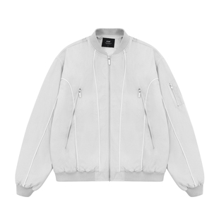 FDR 国潮美式拉链结构飞行夹克外套男女春春季高街情侣上衣棒球服