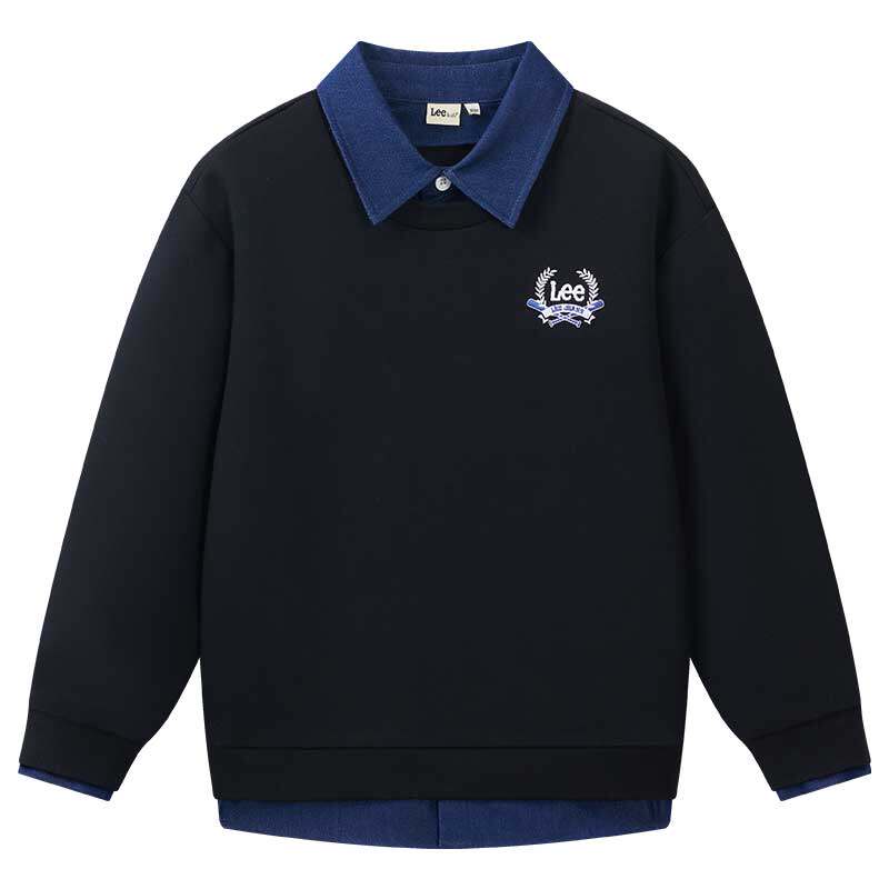 Leekids学院风童POLO领卫衣