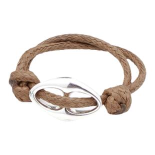 PANCY韩系小众ins松弛感925纯银戒指可调节绳结猪鼻扣设计高级感