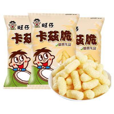 旺旺旺仔卡兹脆粟米条浪味仙椰蓉乳味酥米条椰蓉味解馋栗米条70g