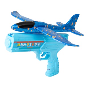 儿童户外弹射风筝泡沫飞机抢玩具手抛发夜光飞碟滑翔机冲天男女孩