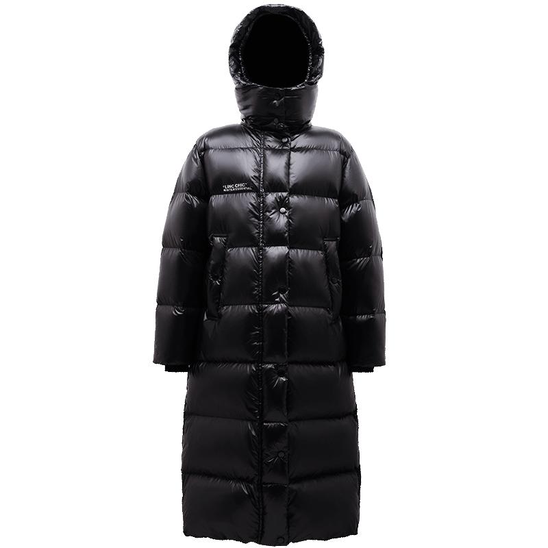 LINC金羽杰加厚长款羽绒服女冬季新款都市机能感面包羽绒服6208Y